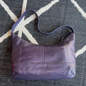 The Sak Purple Leather Shoulder Bag